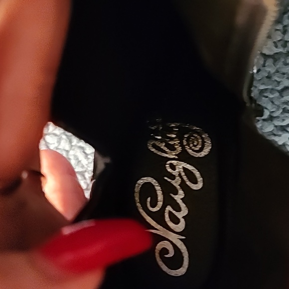 Naughty studded black faux leather zipper booties Size 7 - Picture 16 of 17